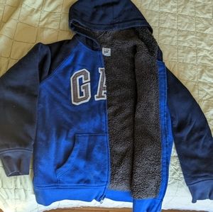 Last chance!! Gap Boys Fur lined Sweatshirt ~ Large